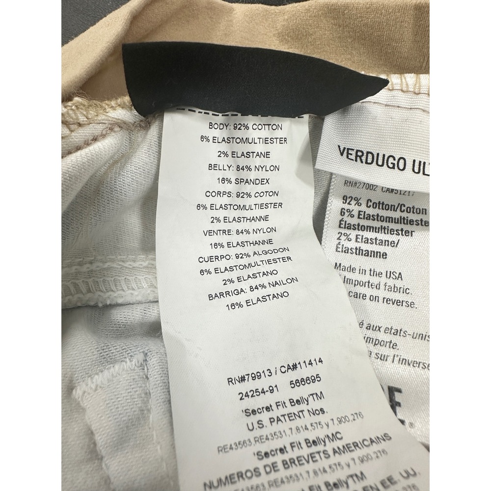 Paige Maternity 30 Verdugo Ultra Skinny Ikat Printed Jeans Alexandria White/Blue - Picture 9 of 9